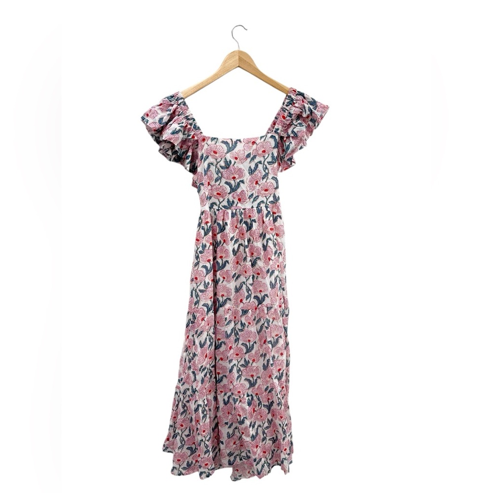 Oliphant Flirty Tie Back Maxi Lucia Pink - Picture 2 of 5